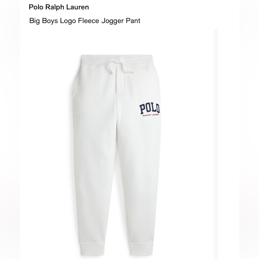 Polo RL big boys logo fleece jogger pant 14/16